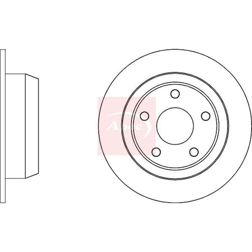 Apec 2 x Solid Brake Discs fits Renault Arkana I 2020-2021 1.3 1.6