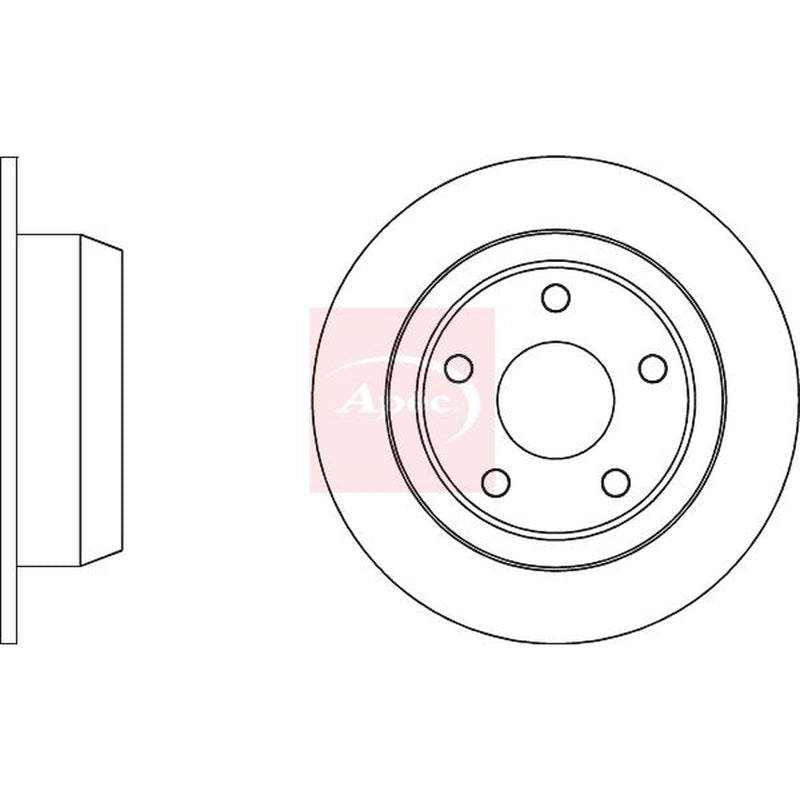 Apec Rear Brake Solid Discs & Pads fits Renault Arkana I 2020-2021 1.3 1.6