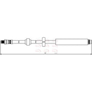 Apec Brake Hydraulic Hose Line Front fits Citroën C3 II 2009-2016