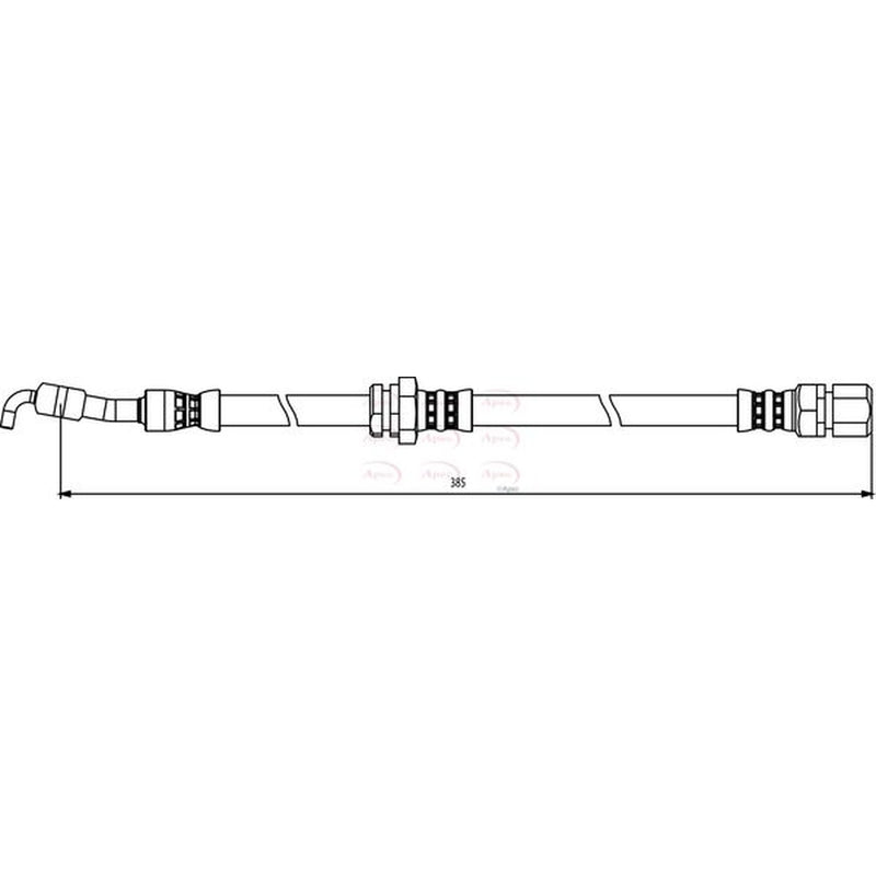 Apec Brake Hydraulic Hose Line Rear Left fits Chevrolet Lacetti 2005-2013