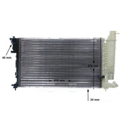 Mahle Engine Radiator fits Peugeot 306 1993-2001 1.9