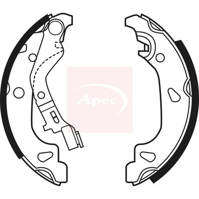 Apec Brake Shoe Set Axle Kit fits Fiat Punto 1999-2012
