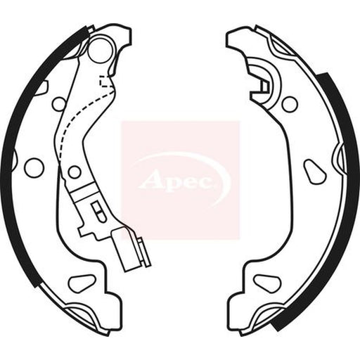 Apec Brake Shoe Set Axle Kit fits Fiat Punto 1999-2012