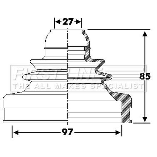 First Line Drive Shaft Bellow Kit Rear Left fits BMW 3 1992-1999 3.0 3.2