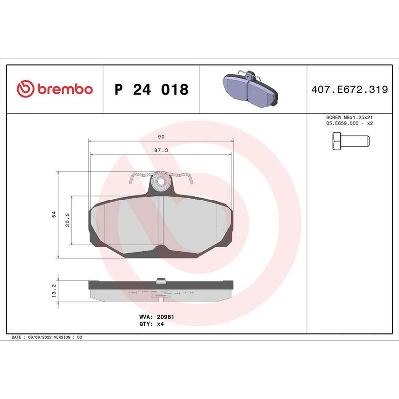Brembo Front & Rear Pads fits Tvr Tuscan II Roadster 2001-2006 3.6 4.0