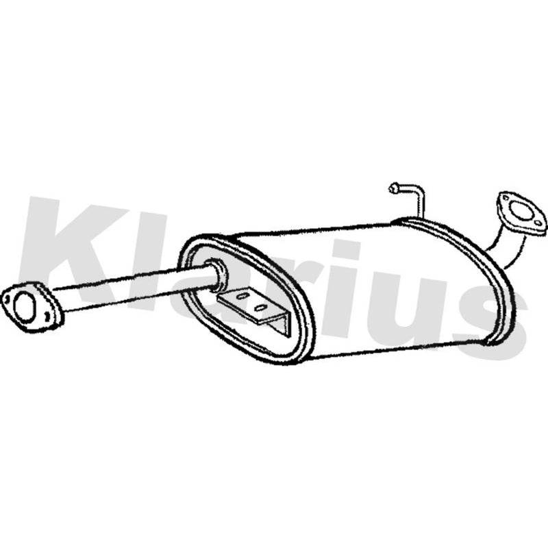 Klarius Box With Centre Pipe Centre fits Isuzu Trooper III 1998-2004 3.0