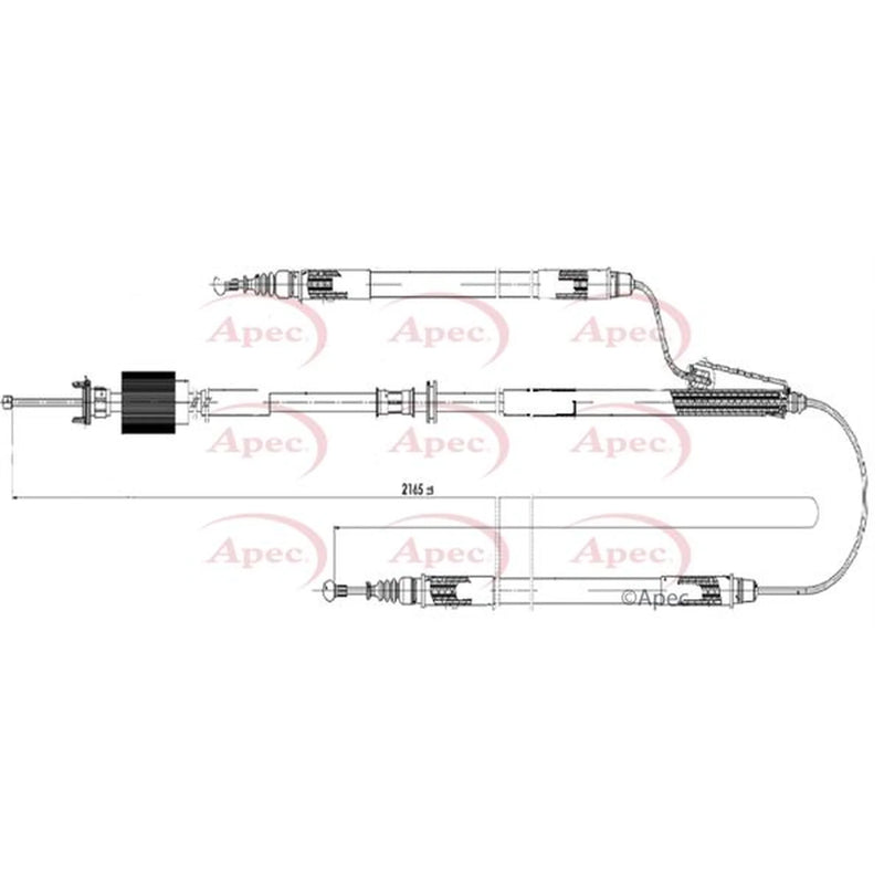 Apec Handbrake Cable Right Rear CAB1614