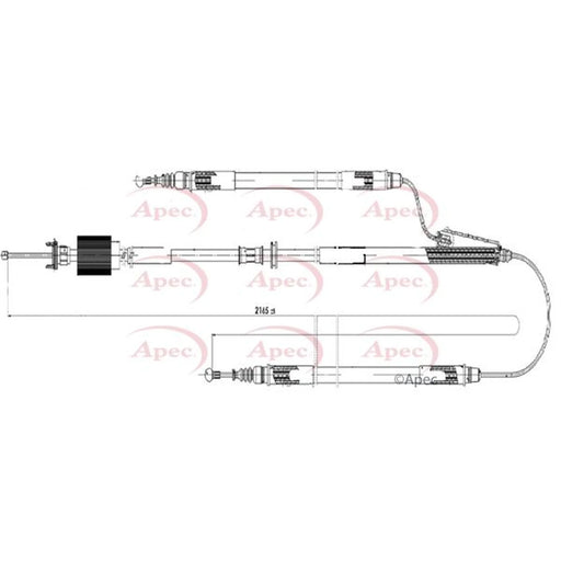 Apec Handbrake Cable Right Rear CAB1614