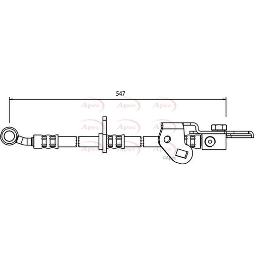 Apec Brake Hydraulic Hose Line Front Left HOS3595