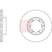 Apec 2 x Vented Brake Discs fits Nissan Cabstar E 1998-2006