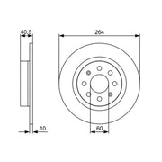Bosch Front & Rear Brake Discs & Pads fits Abarth Grande Punto 2007-2010 1.4