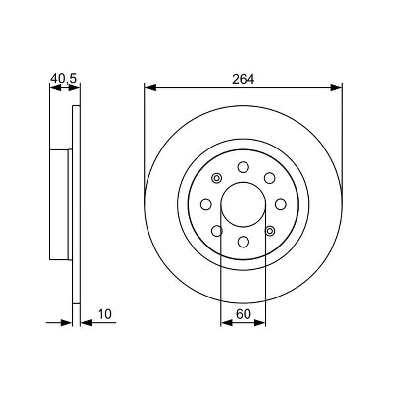 Bosch Front & Rear Brake Discs & Pads fits Abarth Grande Punto 2007-2010 1.4