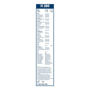 Bosch Conventional Wiper Blade 370mm — H380 fits Abarth Strada 1981-1987 2.0