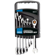Draper HI-TORQ Metric Ratcheting Combination Spanner Set (7 Piece) Draper - Dynamic Drive