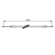 Bosch Handbrake Cable Front fits Mercedes-Benz Glk-Class 2008-2015