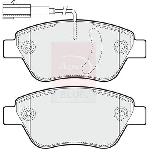 Apec Front & Rear Brake Discs & Pads fits Fiat Grande Punto 2005-2011 1.4