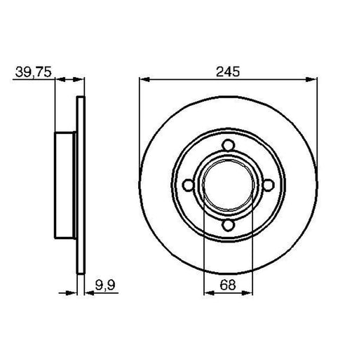 Bosch Front Solid & Rear Solid Brake Discs & Pads fits Audi 80 B3 1986-1991 1.8