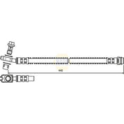 NAPA Brake Hydraulic Hose Line Rear fits VW Touareg 2003-2010 2.5