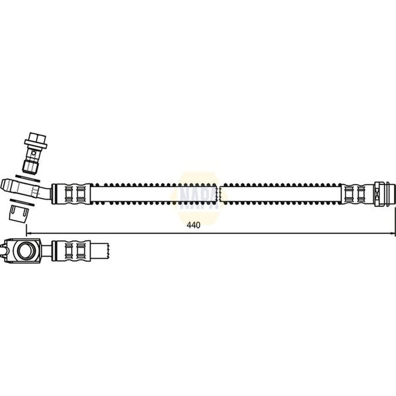 NAPA Brake Hydraulic Hose Line Rear NBH1177