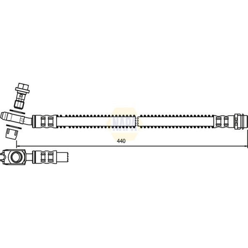 NAPA Brake Hydraulic Hose Line Rear fits VW Touareg 2003-2010 2.5