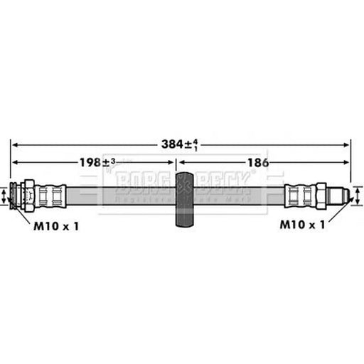 Borg & Beck Brake Hydraulic Hose Line inner BBH6911
