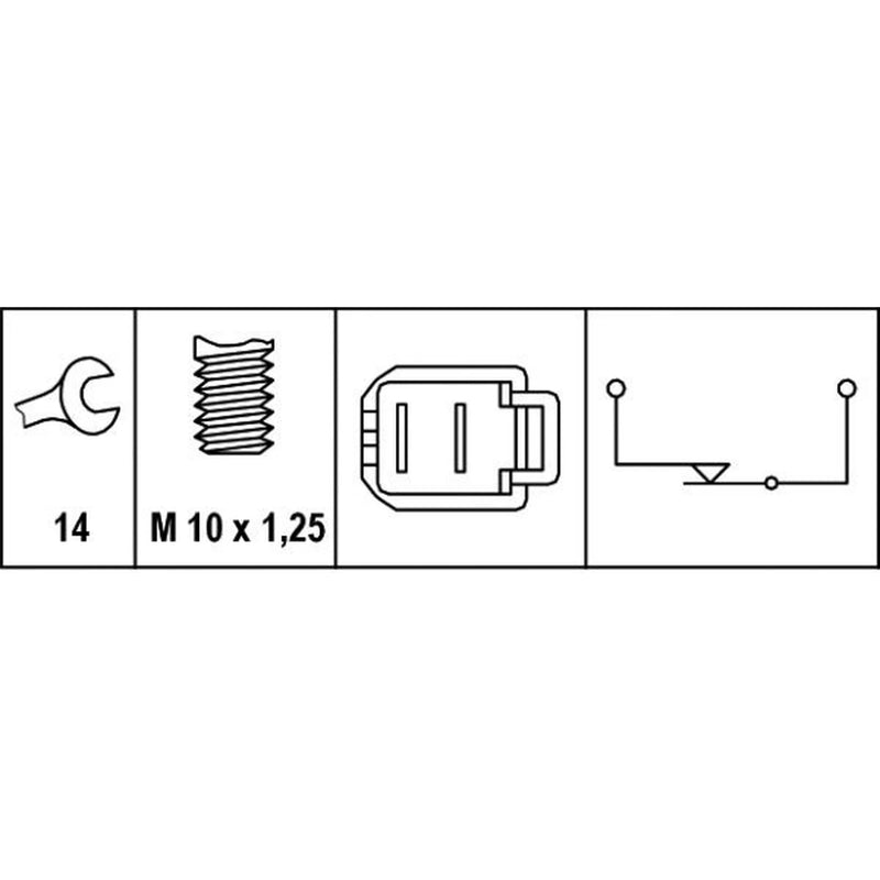 Hella Brake Light Switch fits Honda Accord 1990-1996 2.0 2.2
