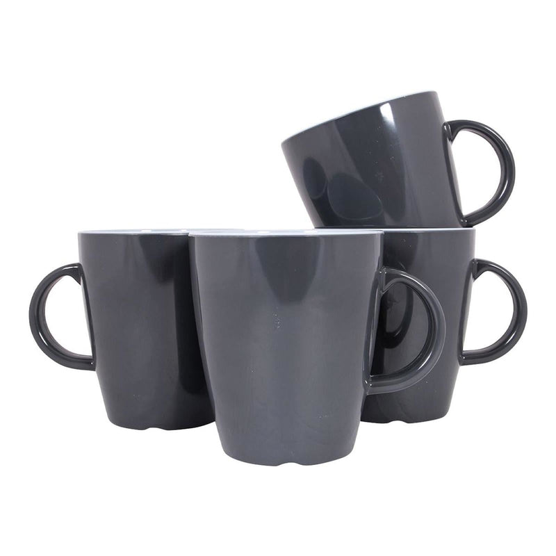 Gimex Vivid Line Mug Grey 380ml 4 Pieces Gimex - Dynamic Drive