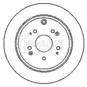 Borg & Beck 2 x Solid Rear Brake Discs BBD4748-x2