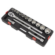 Sealey Premier Premier Socket Set 3/4"Sq Drive 12-point 15pc AK2583 Sealey Premier - Dynamic Drive