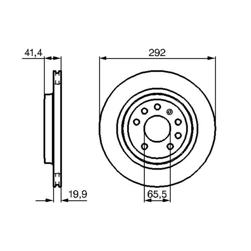 Bosch Rear Brake Vented Discs & Pads fits Fiat Croma 2005-2011 1.9 2.4