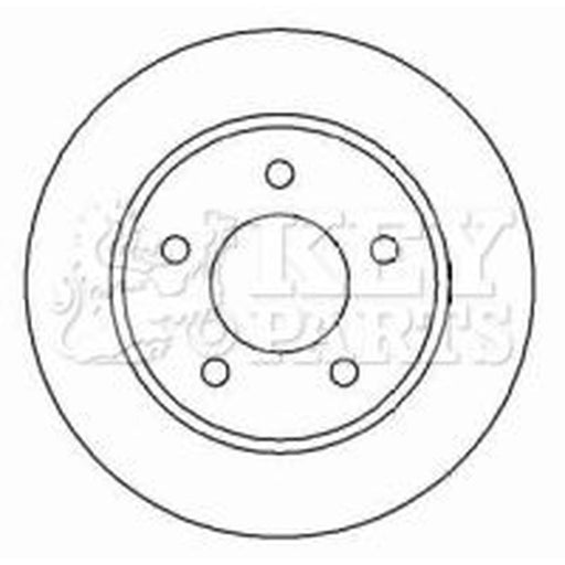 Key Parts 2 x Solid Brake Discs fits Mazda 3 2003-2014 1.3 1.6