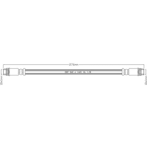 Juratek Brake Hydraulic Hose Line inner JBH1012