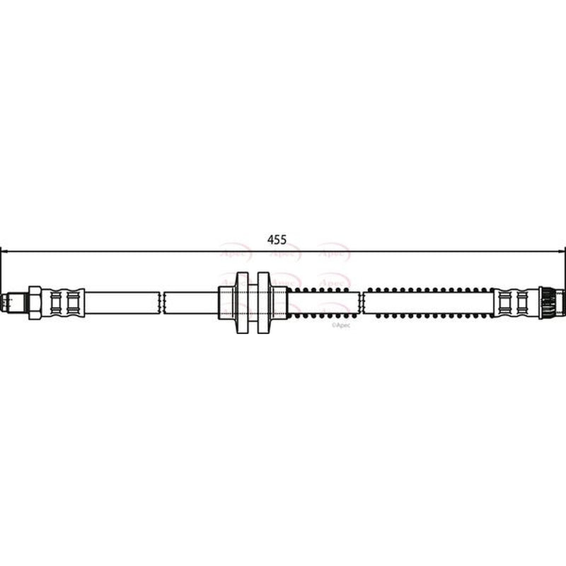 Apec Brake Hydraulic Hose Line Front fits Renault Grand Scénic II 2004-2009
