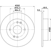 DON 2 x Solid Brake Discs