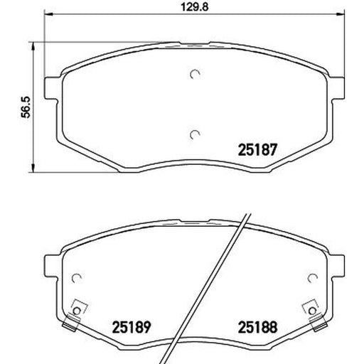 Mintex Front Brake Pad Set fits Hyundai IX20 2010-2019 1.4 1.6