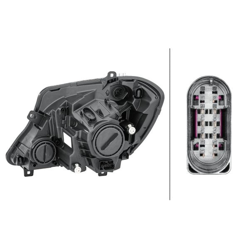 Hella Headlight Headlamp W5W Right fits Mercedes-Benz Sprinter 3,5-T 2006-2018