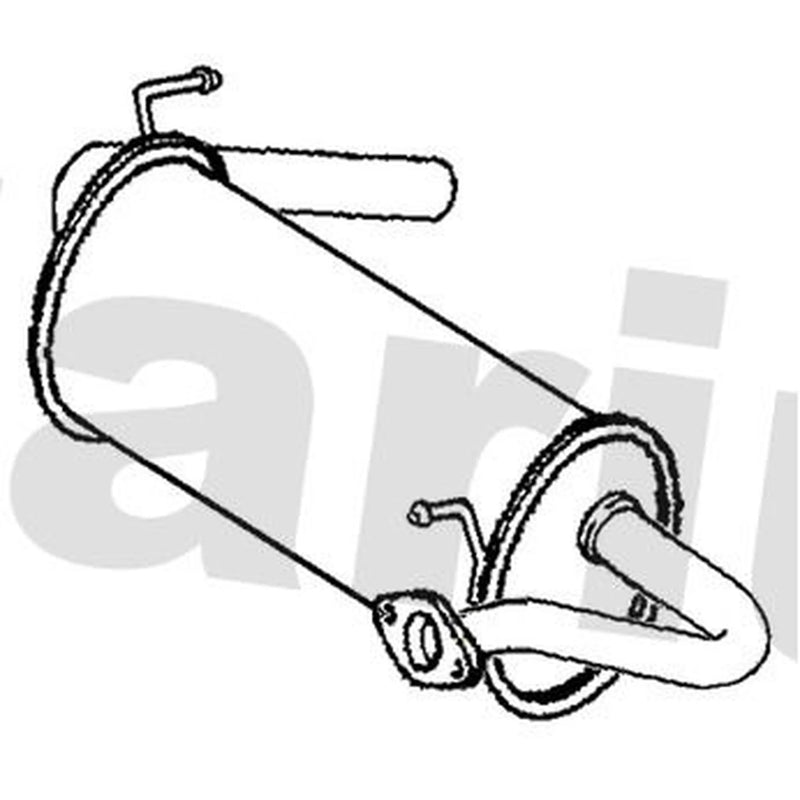 Klarius Box With Tail Pipe Rear fits Suzuki Jimny Closed Off-Road Vehicle