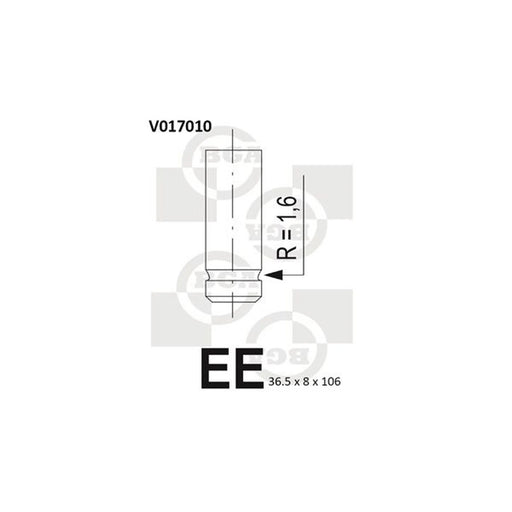 BGA Engine Exhaust Valve 36mm Head V017010