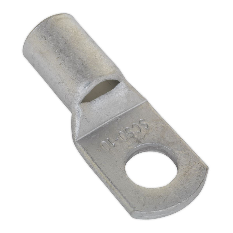Sealey Copper Lug Terminal 50mmï x 10mm Pack of 10 LT5010 Sealey - Dynamic Drive