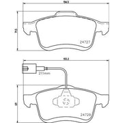DON Front Brake Pad Set fits Chrysler Delta 2011 on 2.0