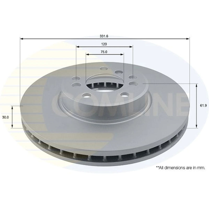Comline Front & Rear Brake Discs & Pads fits BMW X5 2000-2006 3.0 4.4