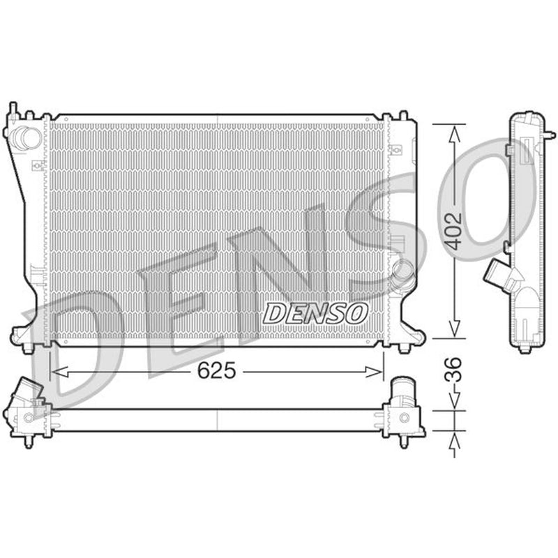 Denso Engine Radiator fits Toyota Avensis 2005-2008 2.0 2.2