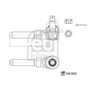 Febi Steering Tie Rod End Ball Joint Front 1001830