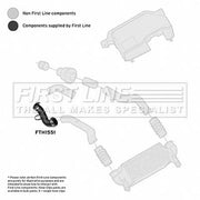 First Line Intercooler Turbo Charge Air Hose fits Ford Tourneo Connect 2002-2013