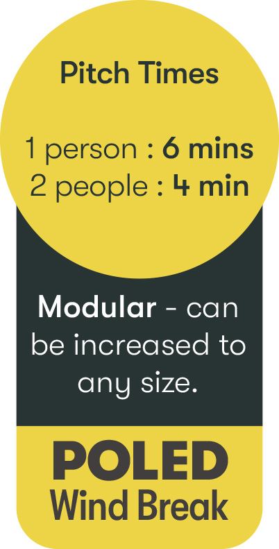 Quest Screen Shield (3 panel) Windbreak 180cm High Quest - Dynamic Drive