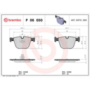 Brembo 4 x Rear Brake Pad Set fits BMW X5 2009-2018
