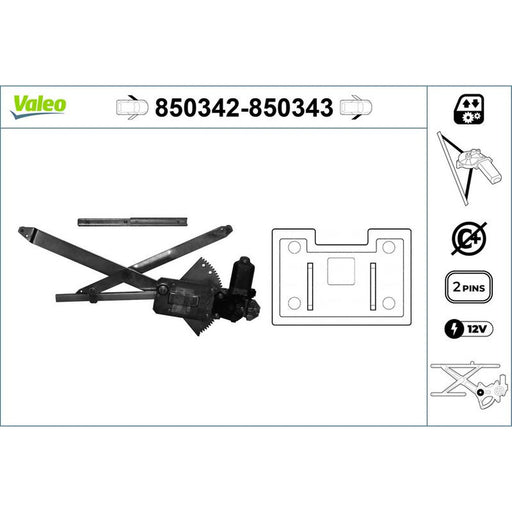 Valeo Electric Window Regulator Lifter Left Front 850342