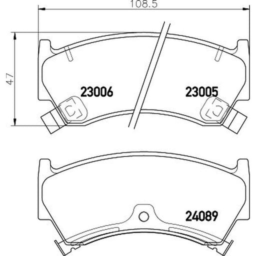 Mintex Front Brake Pad Set fits Nissan Almera 1995-2000 1.4 1.6 2.0