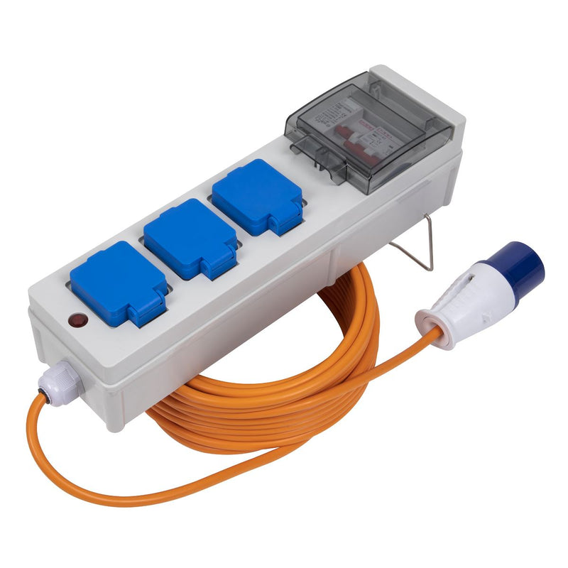 Sealey Caravan & Camping Mains Unit with RCD 15m WSC16133 Sealey - Dynamic Drive