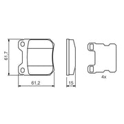 Bosch Front & Rear Pads fits Vauxhall Carlton 1986-1994 1.8 2.0 2.2 2.3